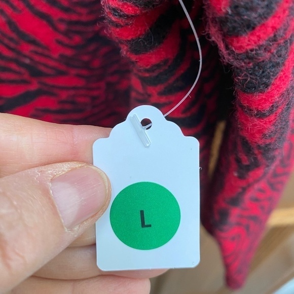 JM Collection Zebra Red Print Wool Jacket Size Medium - Picture 3 of 5